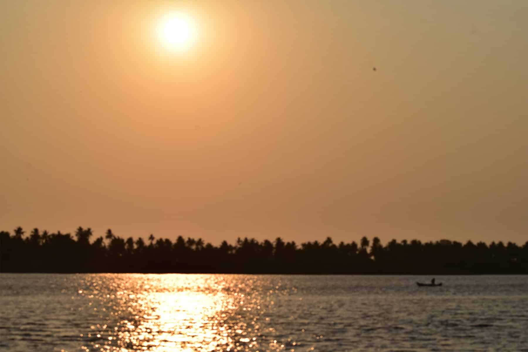 sunset in kerala